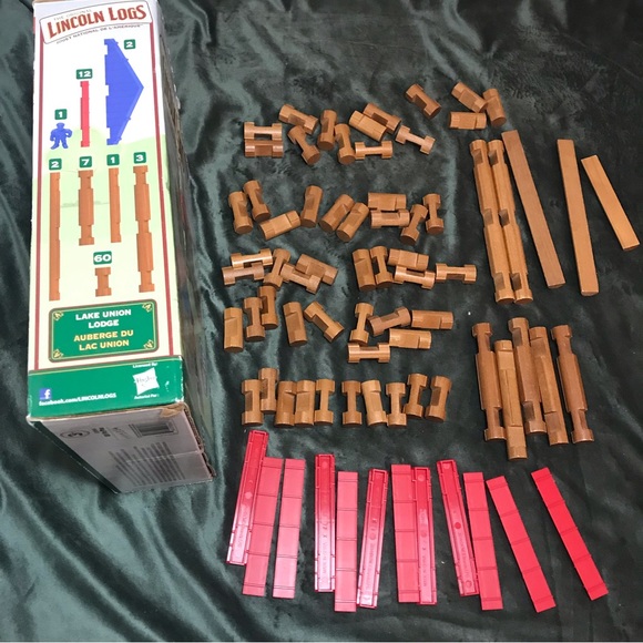 The Original Lincoln Logs Lake Union Lodge By K’nex Hasbro Toys Missing Parts - Picture 7 of 13